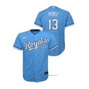 Maglia Baseball Bambino Kansas City Royals Salvador Perez Replica Alternato Blu