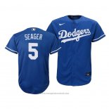 Maglia Baseball Bambino Los Angeles Dodgers Corey Seager Replica Alternato 2020 Blu