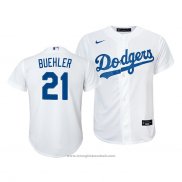 Maglia Baseball Bambino Los Angeles Dodgers Walker Buehler Replica Primera 2020 Bianco