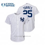 Maglia Baseball Bambino New York Yankees Gleyber Torres Cool Base Home Bianco
