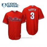 Maglia Baseball Bambino Philadelphia Phillies Bryce Harper Cool Base Replica Rosso