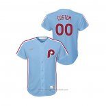 Maglia Baseball Bambino Philadelphia Phillies Personalizzate Cooperstown Collection Road Blu