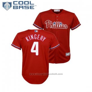 Maglia Baseball Bambino Philadelphia Phillies Scott Kingery Cool Base Alternato Replica Rosso