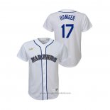 Maglia Baseball Bambino Seattle Mariners Mitch Haniger Cooperstown Collection Home Bianco