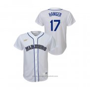 Maglia Baseball Bambino Seattle Mariners Mitch Haniger Cooperstown Collection Home Bianco