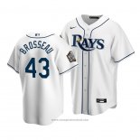 Maglia Baseball Bambino Tampa Bay Rays Mike Brosseau 2020 Primera Replica Bianco