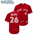 Maglia Baseball Bambino Toronto Blue Jays Yangervis Solarte Cool Base Replica Scarlet