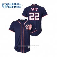 Maglia Baseball Bambino Washington Nationals Juan Soto Cool Base Alternato Blu