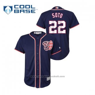 Maglia Baseball Bambino Washington Nationals Juan Soto Cool Base Alternato Blu