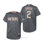 Maglia Baseball Bambino Washington Nationals Luis Garcia 2022 City Connect Replica Grigio Maglia Baseball Bambino Washington Nationals Luis Garcia 2022 City Connect Replica Grigio