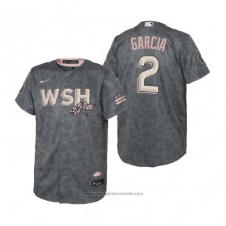 Maglia Baseball Bambino Washington Nationals Luis Garcia 2022 City Connect Replica Grigio