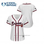 Maglia Baseball Donna Atlanta Braves 2019 Postseason Cool Base Bianco