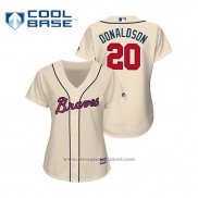 Maglia Baseball Donna Atlanta Braves Josh Donaldson Cool Base Replica Crema