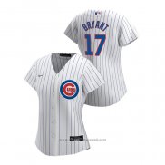 Maglia Baseball Donna Chicago Cubs Kris Bryant 2020 Replica Home Bianco