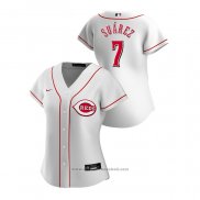 Maglia Baseball Donna Cincinnati Reds Eugenio Suarez 2020 Replica Home Bianco