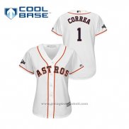 Maglia Baseball Donna Houston Astros Carlos Correa 2019 Postseason Cool Base Bianco