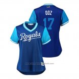 Maglia Baseball Donna Kansas City Royals Hunter Dozier 2018 LLWS Players Weekend Doz Blu