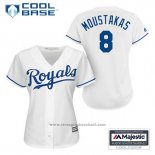 Maglia Baseball Donna Kansas City Royals Mike Moustakas 8 Bianco Home Cool Base