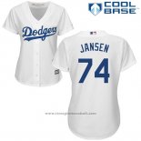 Maglia Baseball Donna Los Angeles Dodgers Kenley Jansen Cool Base Bianco