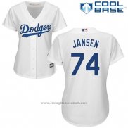 Maglia Baseball Donna Los Angeles Dodgers Kenley Jansen Cool Base Bianco