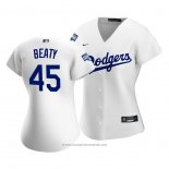 Maglia Baseball Donna Los Angeles Dodgers Matt Beaty 2020 Primera Replica Bianco
