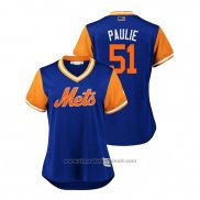 Maglia Baseball Donna New York Mets Paul Sewald 2018 LLWS Players Weekend Paulie Blu