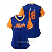 Maglia Baseball Donna New York Mets Travis D'arnaud 2018 LLWS Players Weekend Lil D Blu