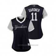 Maglia Baseball Donna New York Yankees Brett Gardner 2018 LLWS Players Weekend Gardner Blu