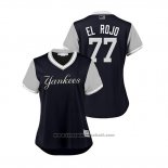 Maglia Baseball Donna New York Yankees Clint Frazier 2018 LLWS Players Weekend El Rojo Blu