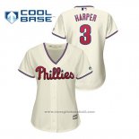 Maglia Baseball Donna Philadelphia Phillies Bryce Harper Cool Base Alternato Cream