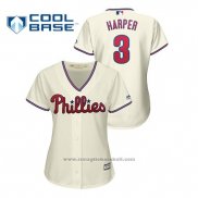 Maglia Baseball Donna Philadelphia Phillies Bryce Harper Cool Base Alternato Cream