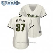 Maglia Baseball Donna Philadelphia Phillies Odubel Herrera 2018 Memorial Day Cool Base Crema