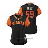 Maglia Baseball Donna San Francisco Giants Andrew Suarez 2018 LLWS Players Weekend Andy Nero