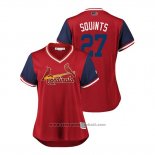 Maglia Baseball Donna St. Louis Cardinals Brett Cecil 2018 LLWS Players Weekend Squints Rosso