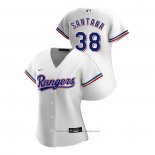 Maglia Baseball Donna Texas Rangers Danny Santana 2020 Replica Primera Bianco