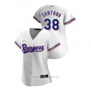 Maglia Baseball Donna Texas Rangers Danny Santana 2020 Replica Primera Bianco