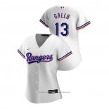 Maglia Baseball Donna Texas Rangers Joey Gallo 2020 Replica Primera Bianco