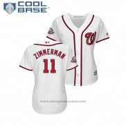 Maglia Baseball Donna Washington Nationals Ryan Zimmerman 2018 All Star Cool Base Bianco