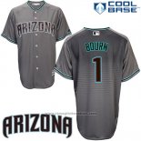 Maglia Baseball Uomo Arizona Diamondbacks 1 Michael Bourn Cool Base Grigio