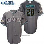 Maglia Baseball Uomo Arizona Diamondbacks 2017 Postseason 28 Jd Martinez Grigio Cool Base