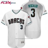 Maglia Baseball Uomo Arizona Diamondbacks 2017 Postseason 3 Daniel Descalso Bianco Flex Base