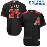 Maglia Baseball Uomo Arizona Diamondbacks 24 Yasmany Tomas Nero Cool Base