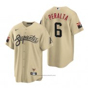 Maglia Baseball Uomo Arizona Diamondbacks David Peralta 2021 City Connect Replica Or