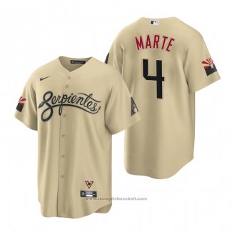 Maglia Baseball Uomo Arizona Diamondbacks Ketel Marte 2021 City Connect Replica Or