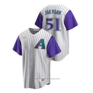 Maglia Baseball Uomo Arizona Diamondbacks Randy Johnson Cooperstown Collection Alternato Crema Viola