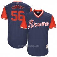 Maglia Baseball Uomo Atlanta Braves 2017 Little League World Series 56 Jason Hursh Blu