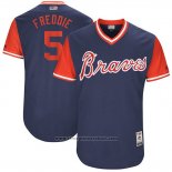 Maglia Baseball Uomo Atlanta Braves 2017 Little League World Series 5 Frojodie Freeman Blu