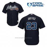 Maglia Baseball Uomo Atlanta Braves 23 David Justice Blu Alternato Cool Base