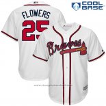 Maglia Baseball Uomo Atlanta Braves 25 Braves Tyler Flowers Bianco Cool Base