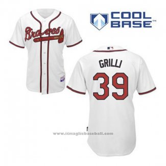 Maglia Baseball Uomo Atlanta Braves 39 Jason Grilli Bianco Home Cool Base